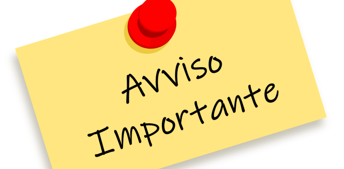 AVVISO IMPORTANTE